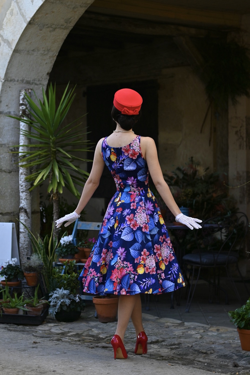 Midnight Garden Swing Dress